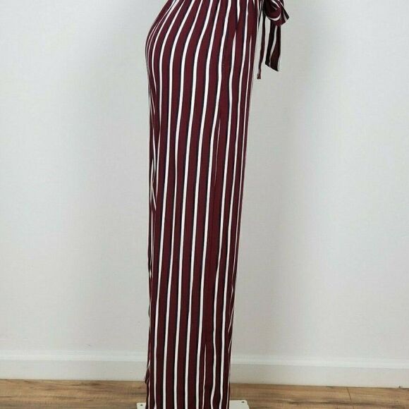 Ambiance Apparel High Rise Wide Leg Pants Striped - Picture 4 of 4